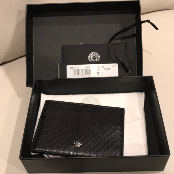 Versace Accessories - NWT 100% authentic Snake skin Versace card holder